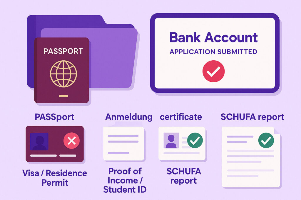 Documents needed for bank account application